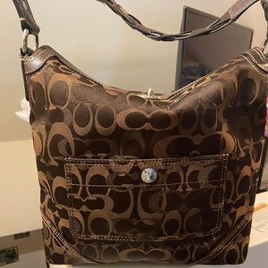 Chocolate Brown Coach Shoulder Bag